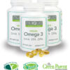 3 bottles nuIQue vega omega 3 oil supplement