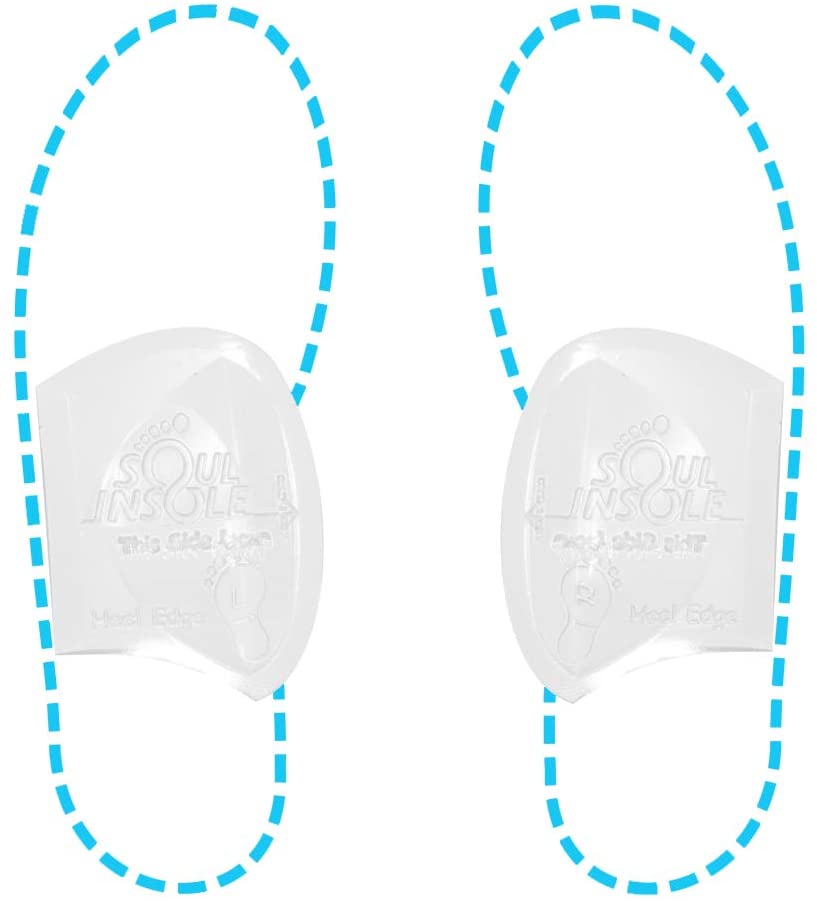 Transparent Original Mortons Neuroma Thicker Support , Small SOUL INSOLE Shoe Bubble Premium Orthotic Insole for Plantar Fasciitis Heel Pain Pronation 