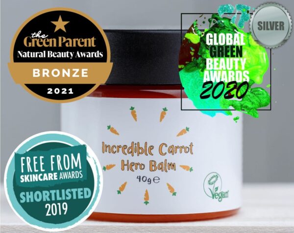 Award winning vegan face balm with carrot extract